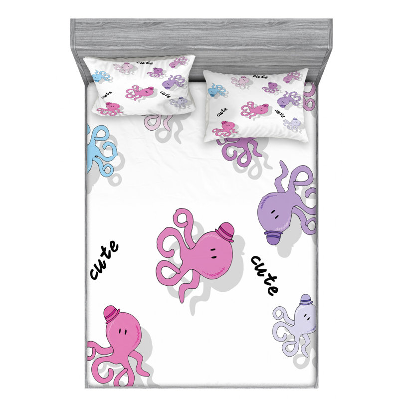Microfiber Sheet Set, Queen Sheet Set with Fitted Sheet