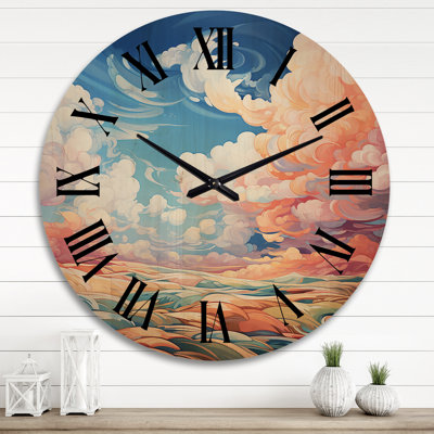 Horloge murale Clouds Skys Canvas VI - Paysages