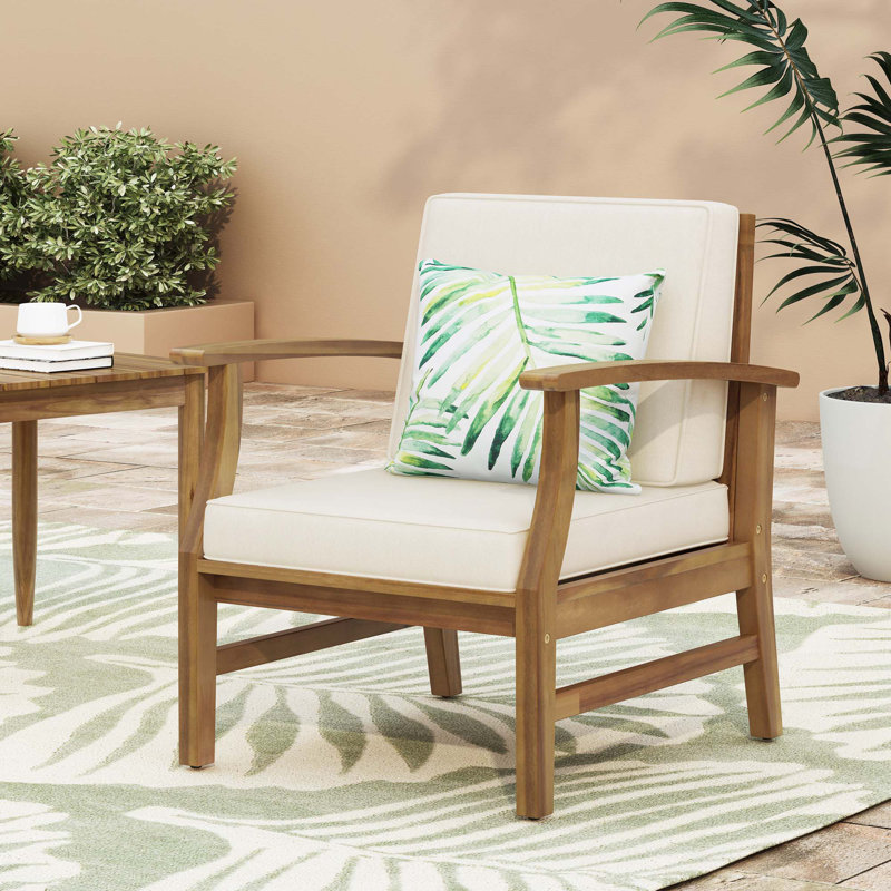 Style de salon, siège d'appoint moderne, Naturel, Tissu crème