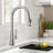 KRAUS Savan 2-Function Single Handle Pull Down Kitchen Faucet in Spot-Free Stainless Steel-125672793