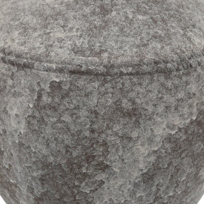 Vase décoratif, céramique brun-gris antique, forme de pot moderne, 16 pouces