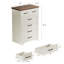 Commode verticale de ferme avec 6 grands tiroirs, commode de rangement haute avec rangement spacieux, commode de chambre à coucher avec structure en bois robuste-572992063