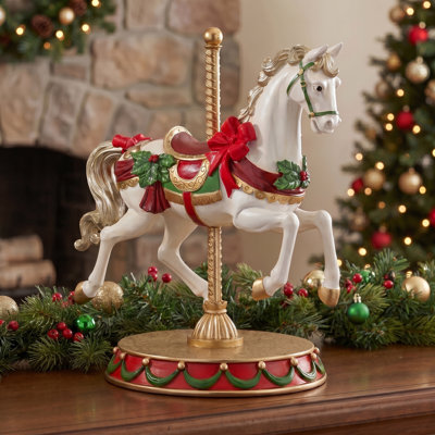 19" Resin Carousel Horse