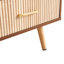 Table basse rectangulaire avec pieds en bois massif, tiroir coulissant pour le rangement, table moderne pour le salon, blanc-861914967