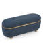 Banc de rangement moderne bleu foncé, idéal pour le salon, la chambre à coucher, le grand vestibule et la solution aux problèmes