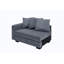 Canapé modulaire surdimensionné, velours côtelé, bleu marine / gris foncé / gris clair-935472025