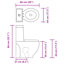Kranz WC Ceramic Toilet Bathroom Round Toilet Bottom Water Flow White(141135)