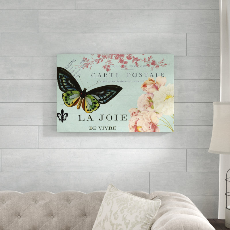 "Postcards of Paris IV" par Sandy Lloyd, impression sur toile, H 20 po x l 30 po, Toile tendue