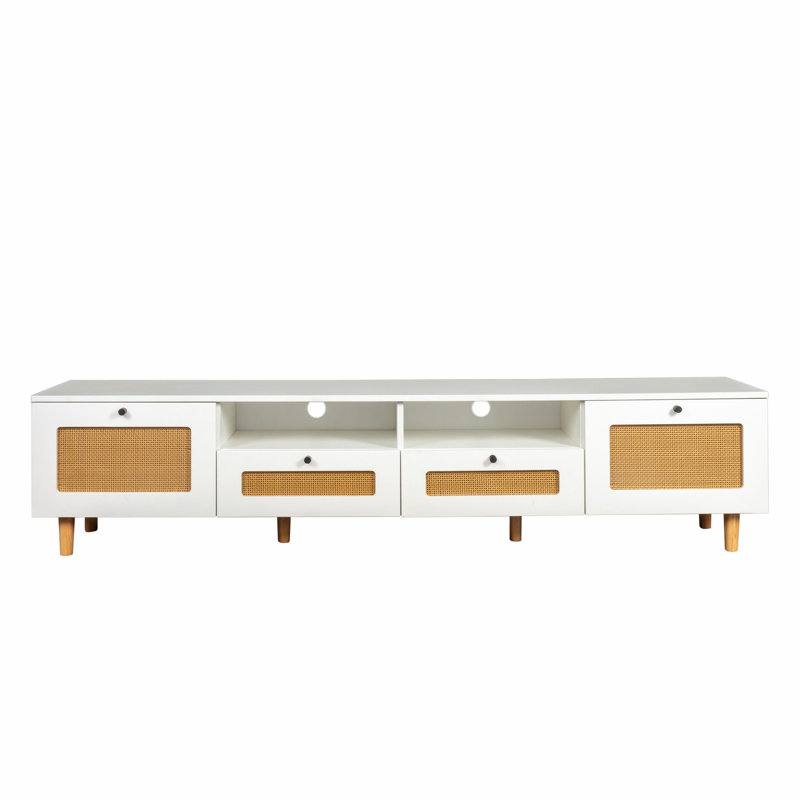 Console 70,87 po Enye, Blanc / bois