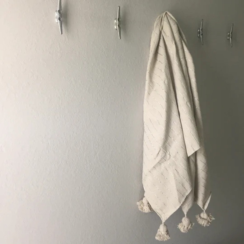 Housse de coussin IRIS THROW, Crème / argent / crème
