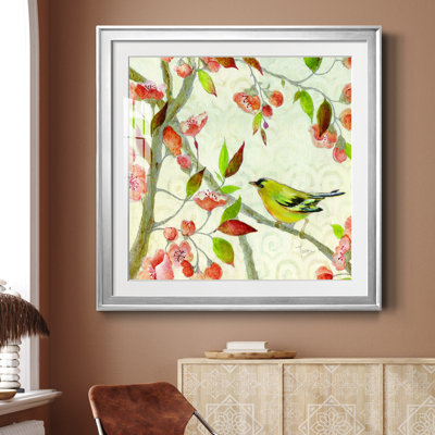 Chant du printemps, soirée dorée - peinture encadrée