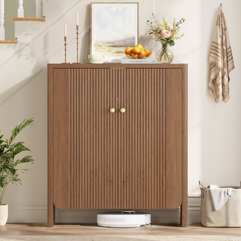 Armoire de rangement à chaussures à 5 niveaux avec portes et tablettes réglables
