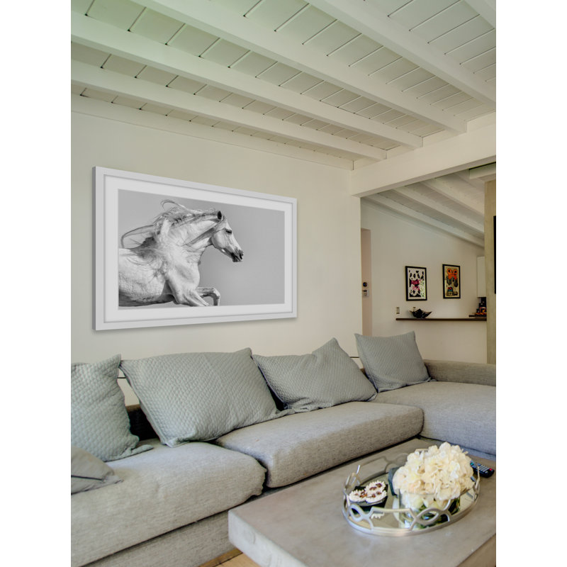 White Mane Canvas Print with High-Resolution Frame, 32" x 22"