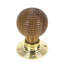 Ebony & Polished Brass Beehive Mortice/Rim Knob Set-51999594