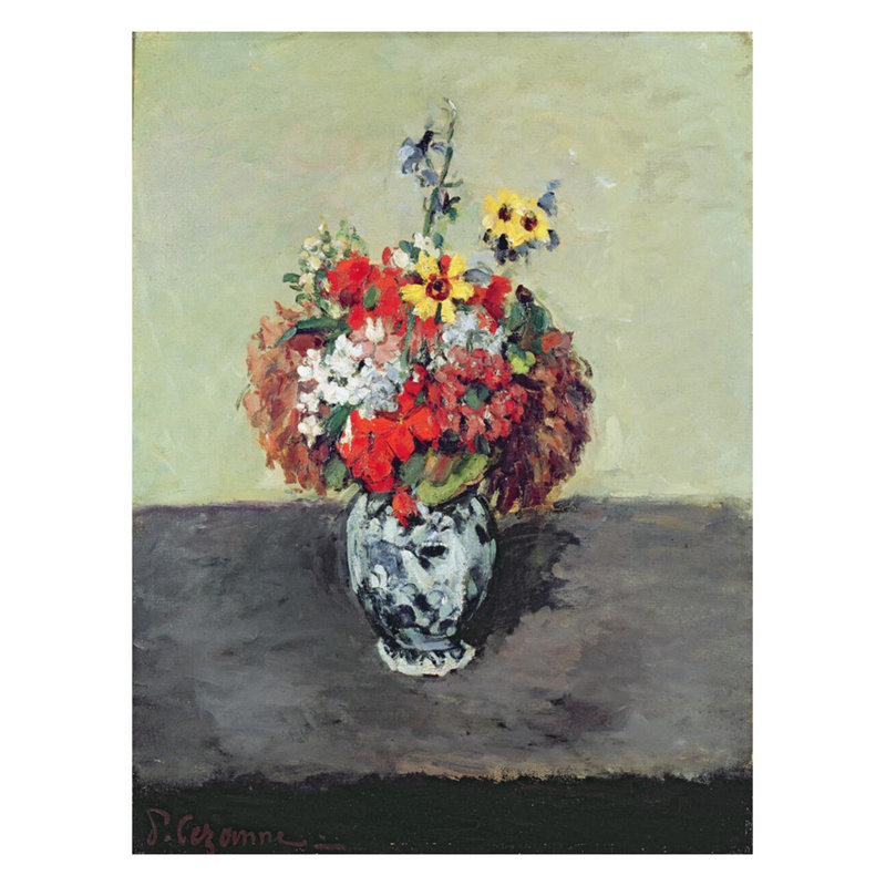 «Flowers in a Delft vase», Paul Cézanne, estampe numérique, H 28 po x l 22 po