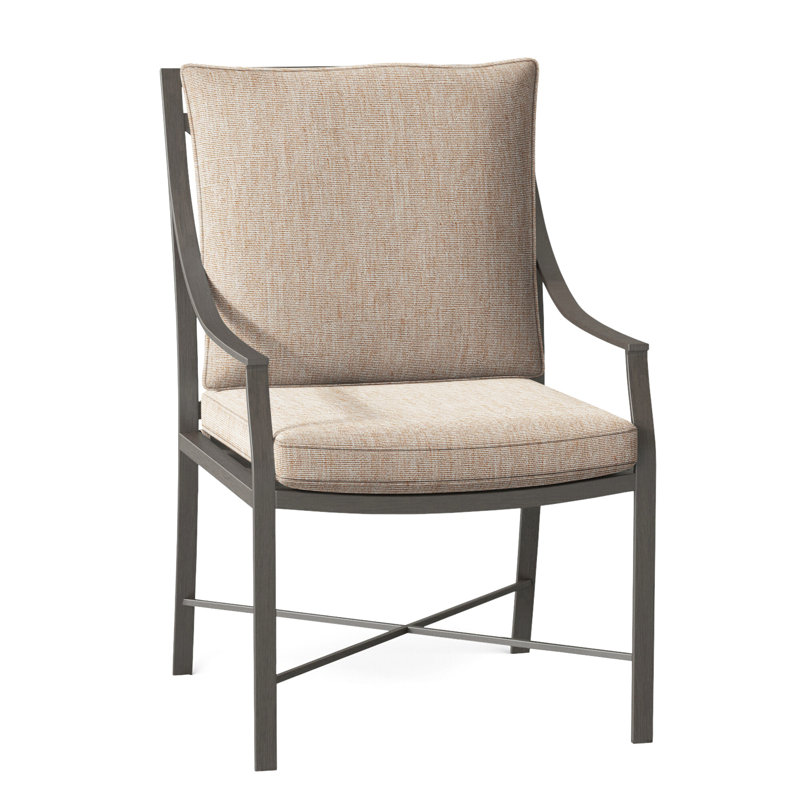 Fauteuil d'extérieur Monaco, Welt, Gris ardoise, Toile sable