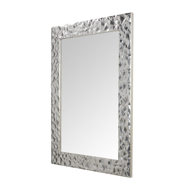 Caire Flat Wall Mirror, Silver, 95cm H x 72cm W