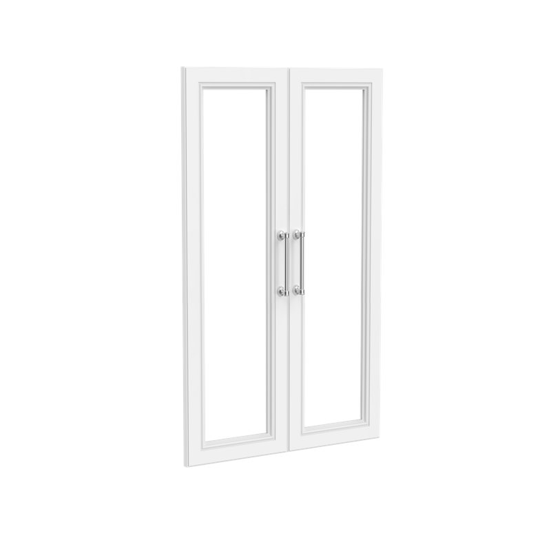 Modular Storage Glass Door Pair Kit, White