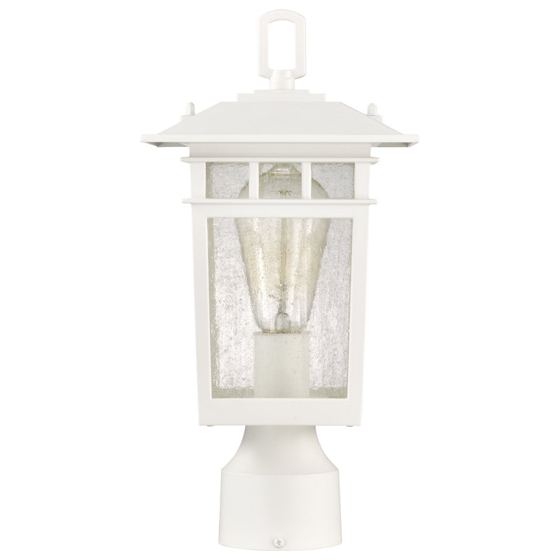 Tête de lanterne câblée 1 lumière, Blanc, H 13,78 po x l 7,11 po x P 7,11 po