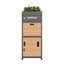 Outdoor Mailbox with Flower Bed, Lockable Parcel and Letter Storage Cabinet