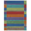 Gemstones Hand-Woven Wool Blue/Red/Orange Area Rug-42148037
