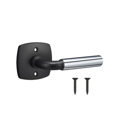 Forma Dummy Rosette In Flat Black, Smooth Grip In Polished Chrome