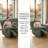 Loveseat Recliner For Reclining Living Room Furniture，Green Corduroy Reclining Loveseat Manual Breathable Fabric Extra Wide Reclining Sofa Couch With Storage Console Overstuffed Recliner