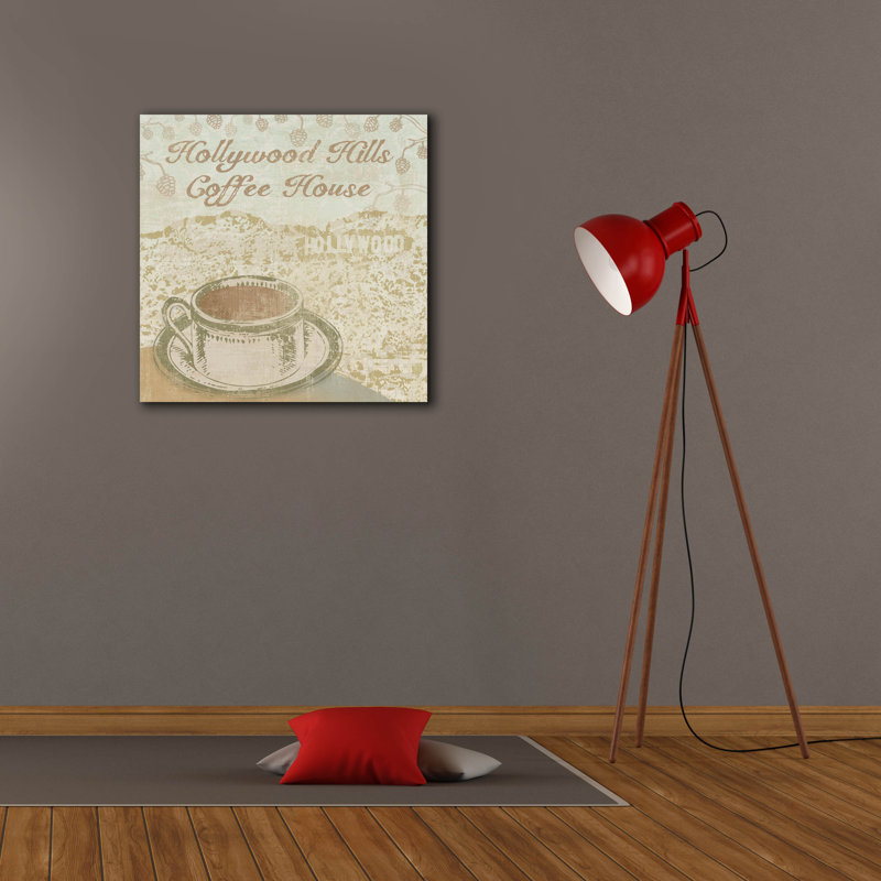 «Hollywood Coffee House» par Erin Clark, art mural sur toile, H 26 po x l 26 po x P 1,5 po