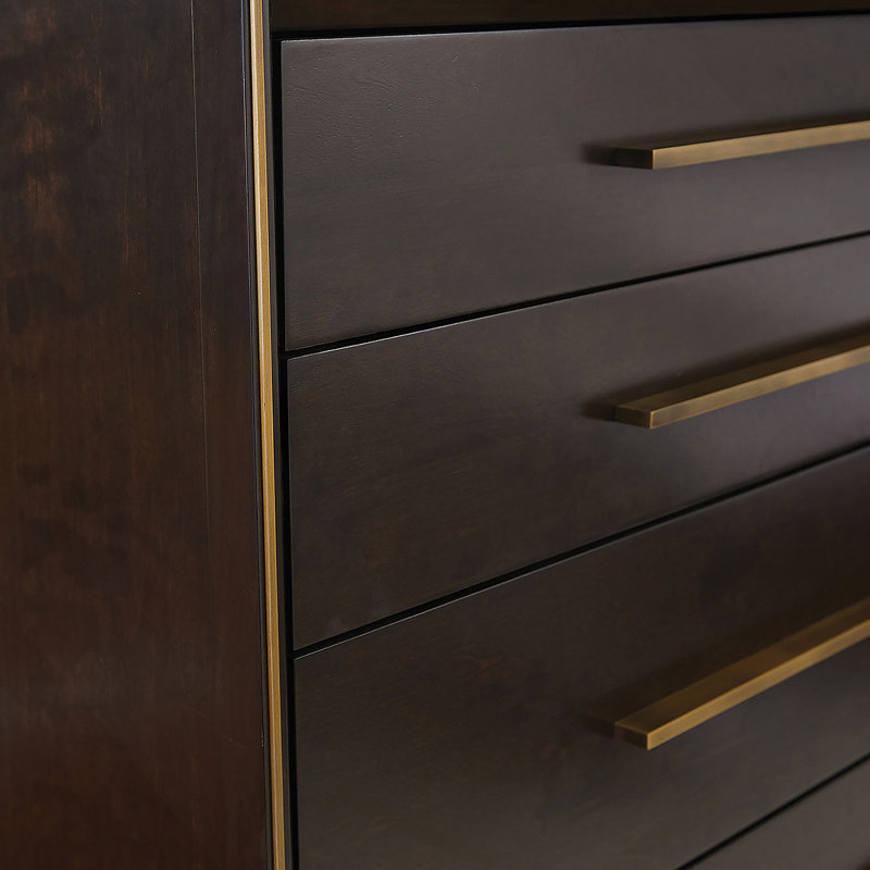 Commode 8 tiroirs, Noir