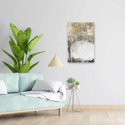 Or à nouveau paysage arbre nature aquarelle abstraite impressionniste Art contemporain
