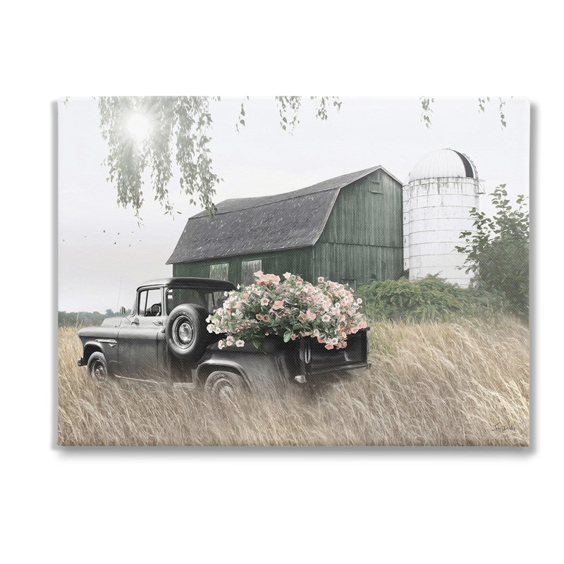 «Barn And Truck With Florals» par Lori Deiter sur, H 36 po x l 48 po