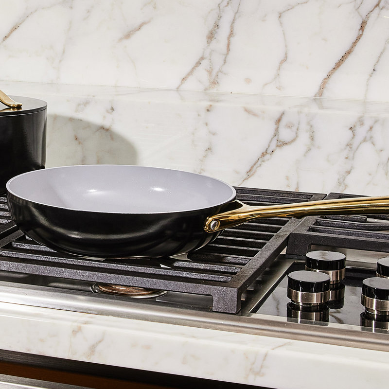 Caraway 10.5" Iconics Nonstick Ceramic Fry Pan Black/Gold, Black/Gold