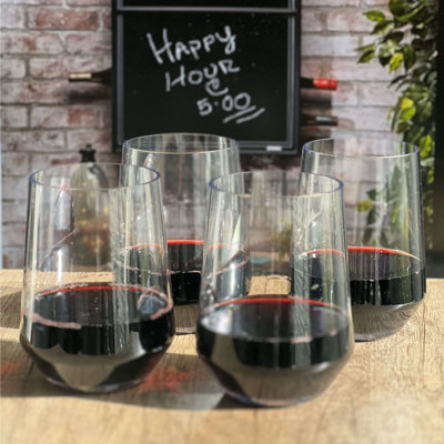 Wine Glasses Set Of 4 (17oz), Unbreakable Red Wine Glasses, White Wine Glasses