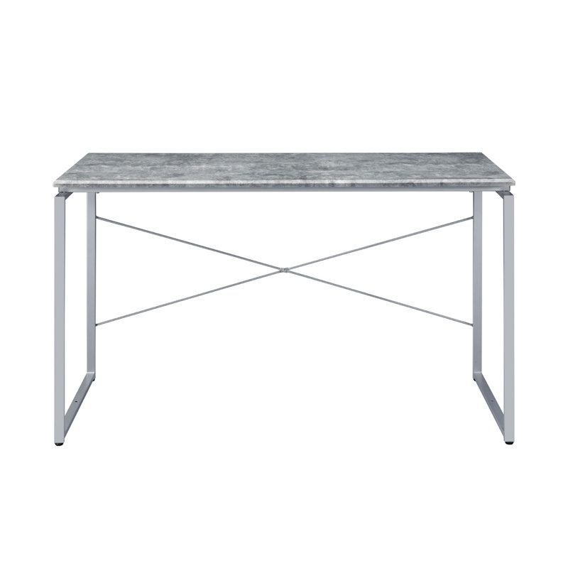 Faux Concrete Top Rectangular Writing Desk