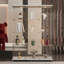 Vitrines en verre avec lumière DEL, vitrine en verre à 4 tablettes, vitrines-113023154