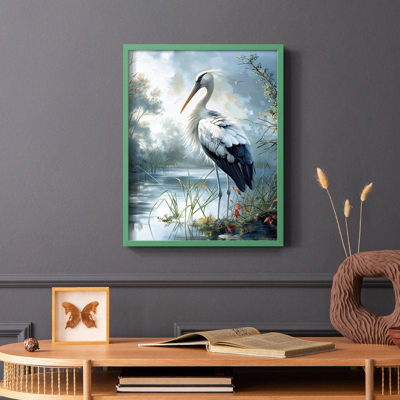 ANIMALS Series CV - reproduction encadrée de qualité supérieure - prête à être accrochée - aucun clou requis, Vert