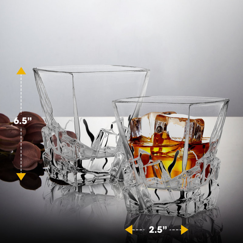 Carré 9 oz. Verre cristal whisky, 2