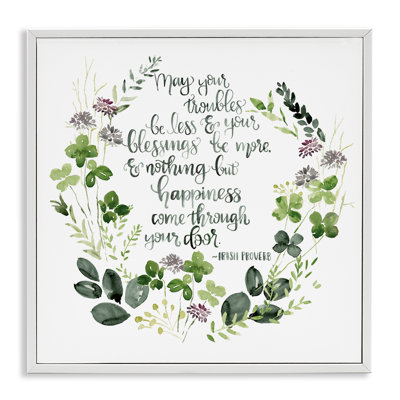 Couronne de fleurs sauvages «Trouble Less Less Proverbs» par Jennifer Paxton Parker - Impression