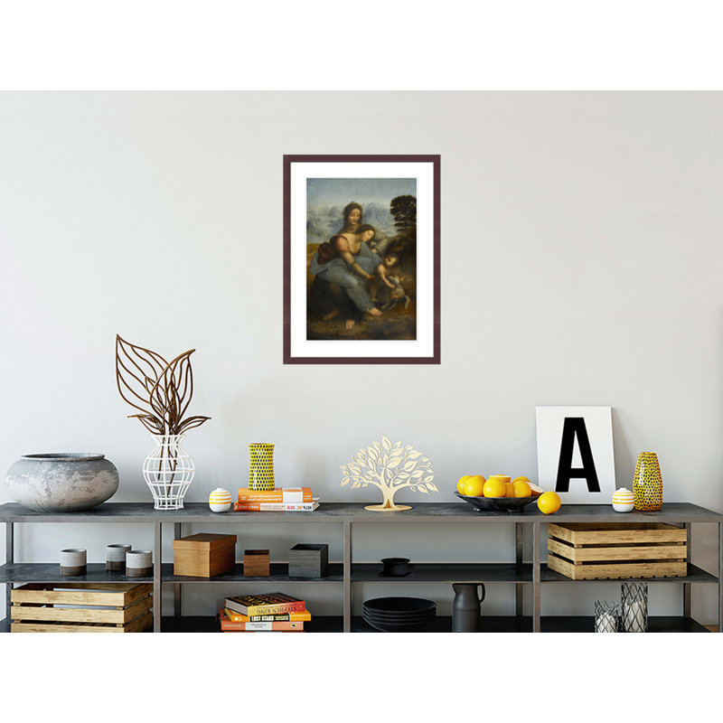 La Vierge l'Enfant Jesus et Sainte Anne by Leonardo da Vinci -Framed Giclee Print, 29.5" H x 22.08" W
