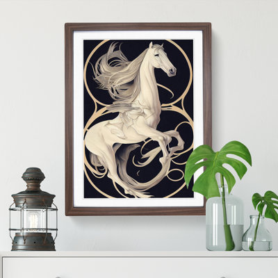 XV1022-788X Art Nouveau Horse No.2 - Single Picture Frame Print