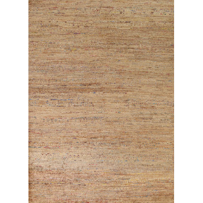 Tapis oriental contemporain en jute et laine noué à la main 8 x 10