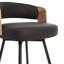 Swivel Upholstered Counter Stool with Metal Frame-2077540170