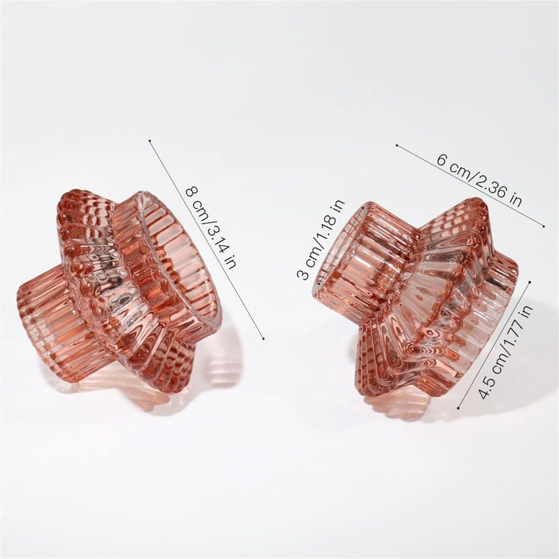 Glass Tealight Holder, Brown