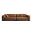 Canapé modulaire brun en cuir véritable-542556756-542556758-542559658