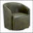 Faux Leather Swivel Barrel Chair-1516826005