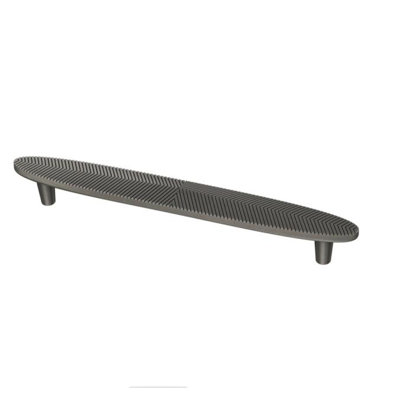 5" Modern Herringbone Pull Heirloom Silver