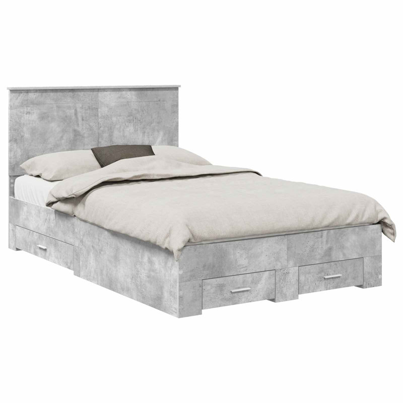Bed, Small Double (4'), Concrete Grey