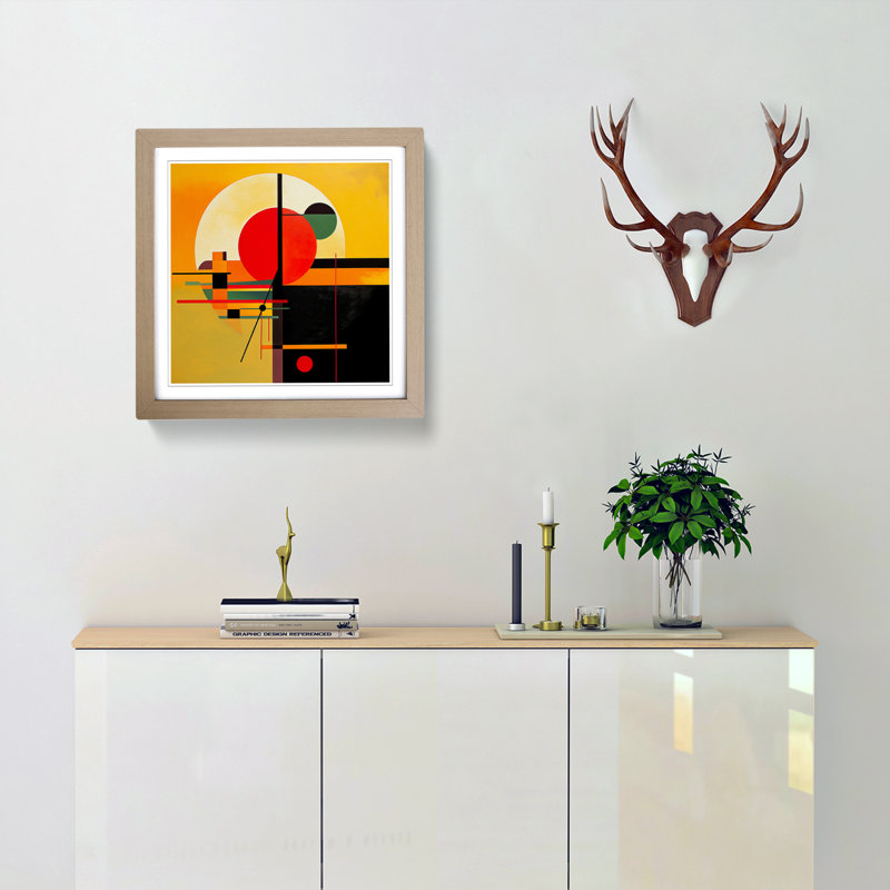 Sunrise Suprematism No.2 - Framed Print, Oak