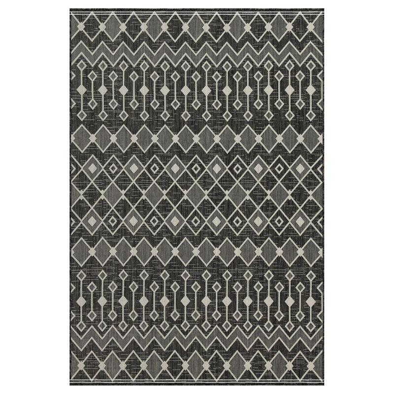 Tapis anthracite intérieur / extérieur, Rectangle 7 pi 10 po x 10 pi 3 po