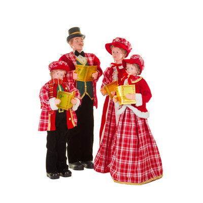 Red Jolly Caroler Family